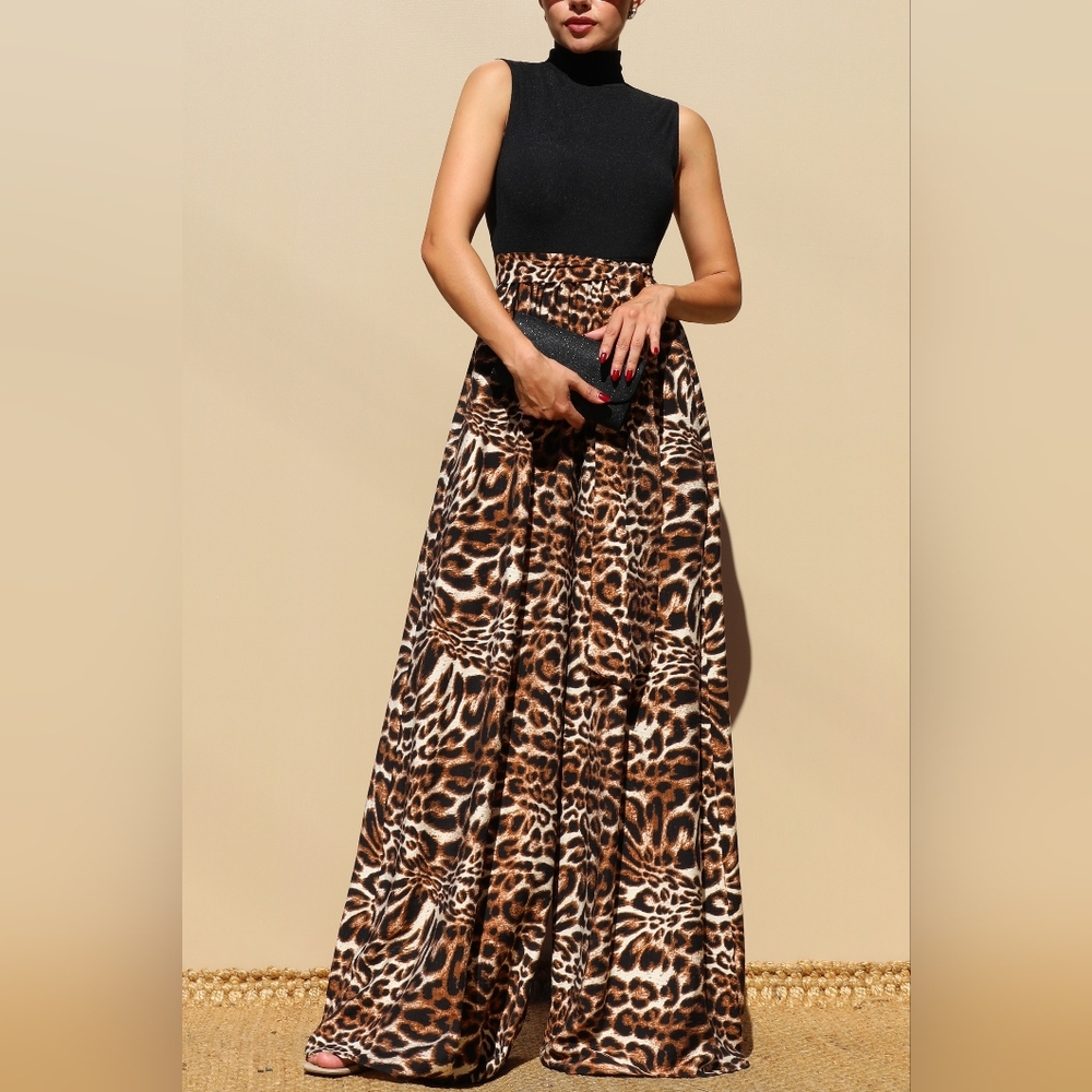 Chic Leopard Print Pocketed Jumpsuit - Picture 4 of 8